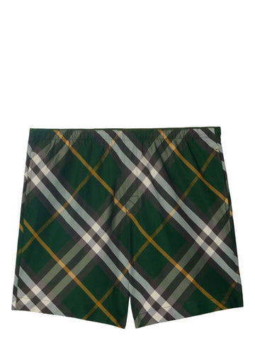 Burberry checkered twill swim shorts