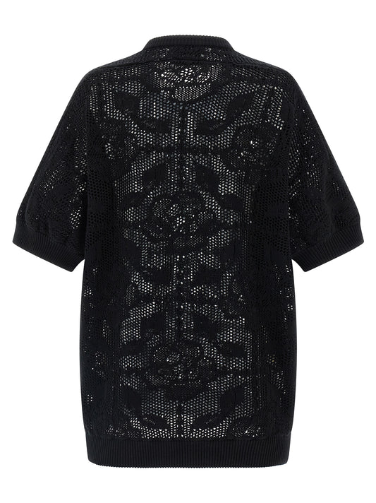 Nude Openwork Cotton Sweater