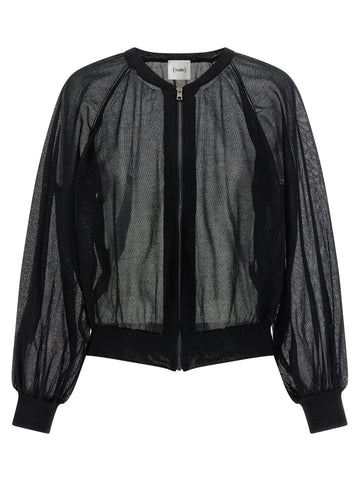Nude Cardigan Bomber Jacket