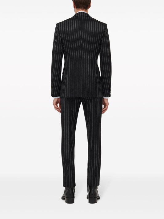Alexander McQueen pinstriped single-breasted blazer