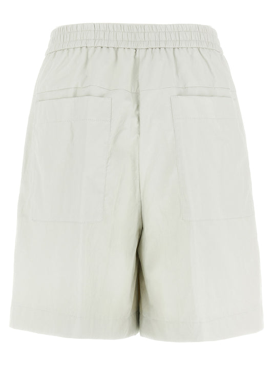 Nude Leather-effect Bermuda Shorts