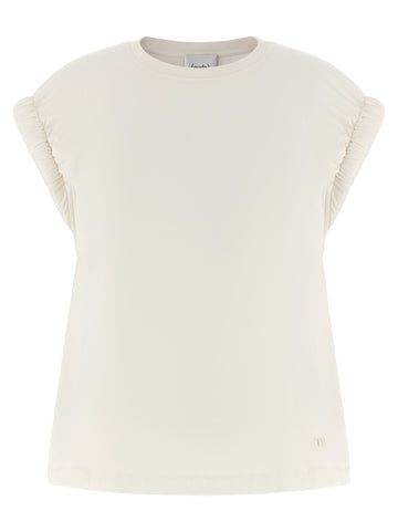 Nude Curled Sleeve T-shirt
