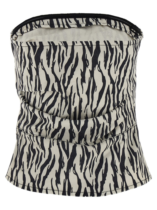Rotate Birger Christensen Printed Denim Top