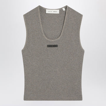 Fear of God Essentials Grey ribbed cotton-blend tank top