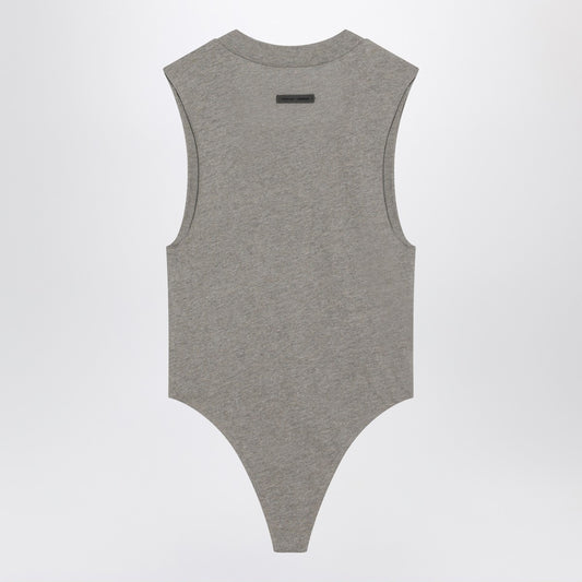 Fear of God Essentials Sleeveless grey cotton-blend bodysuit