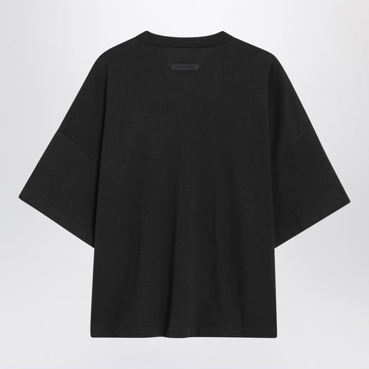 Fear of God Essentials Black crewneck T-shirt with logo