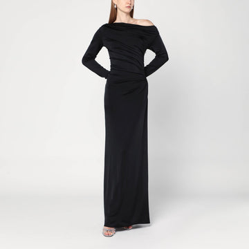 Victoria Beckham Long black dress in viscose jersey