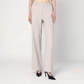 Victoria Beckham Pumice-coloured trousers in wool blend