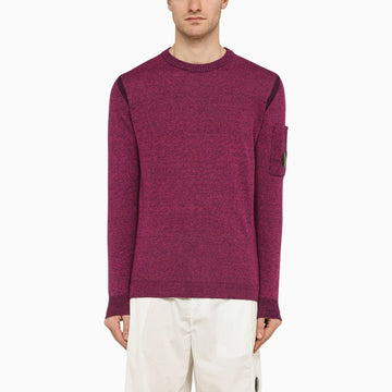 C.P. Company Red linen-blend crew-neck sweater