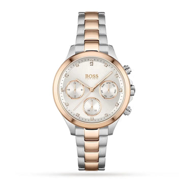 Hugo Boss Women's 1502564 Pandora Two-Tone Stainless Steel Watch with Rose Gold Accents