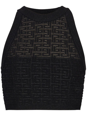 Balmain PB Labyrinth knit top