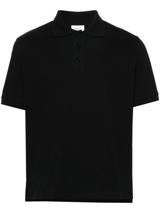 Saint Laurent Piquet cotton polo shirt