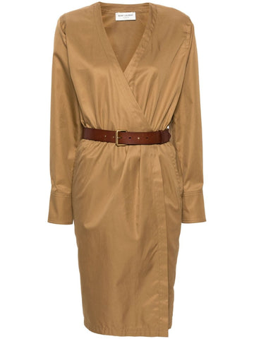 Saint Laurent belted dress