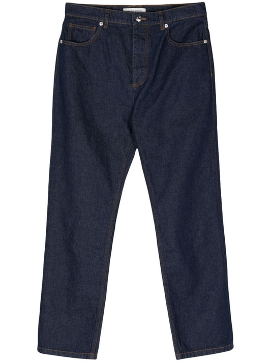 Maison Kitsuné Mid-rise straight-leg trousers