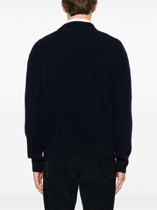 Maison Kitsuné Sweater with Bold Fox Head Applique