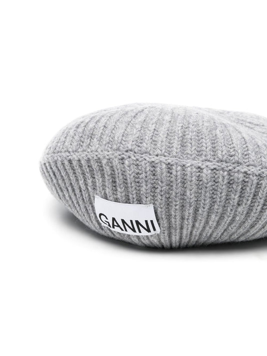 Ganni Ribbed wool hat