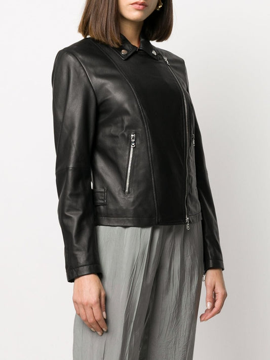 Emporio Armani Zip Up Biker Jacket