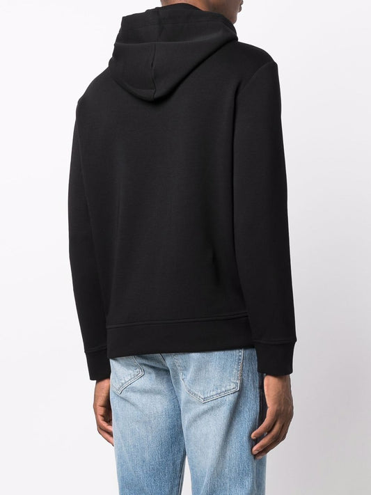 Emporio Armani Hooded sweatshirt with micro logo patch
