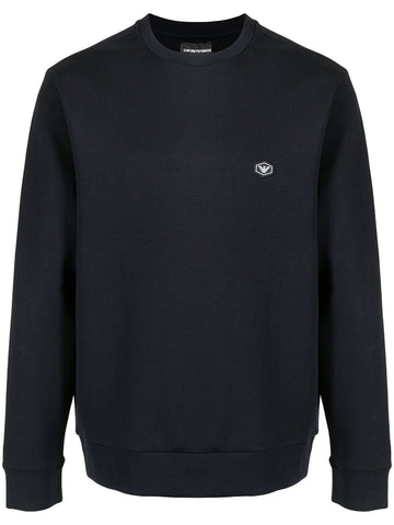 Emporio Armani Crew-neck sweatshirt with micro logo