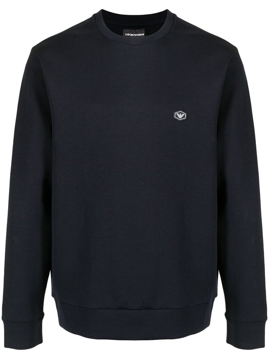 Emporio Armani Crew-neck sweatshirt with micro logo