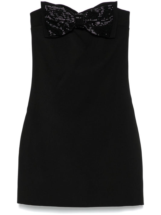 Self-Portrait crepe bandeau mini dress