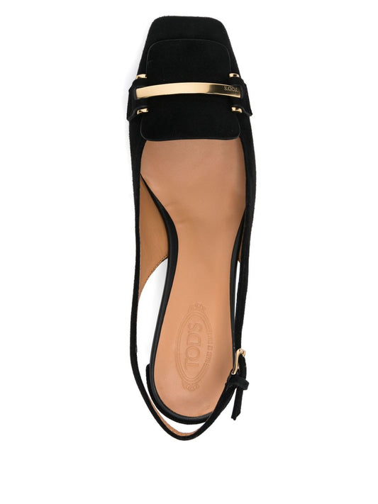 Tod's 50mm Suede Pumps with Back Strap