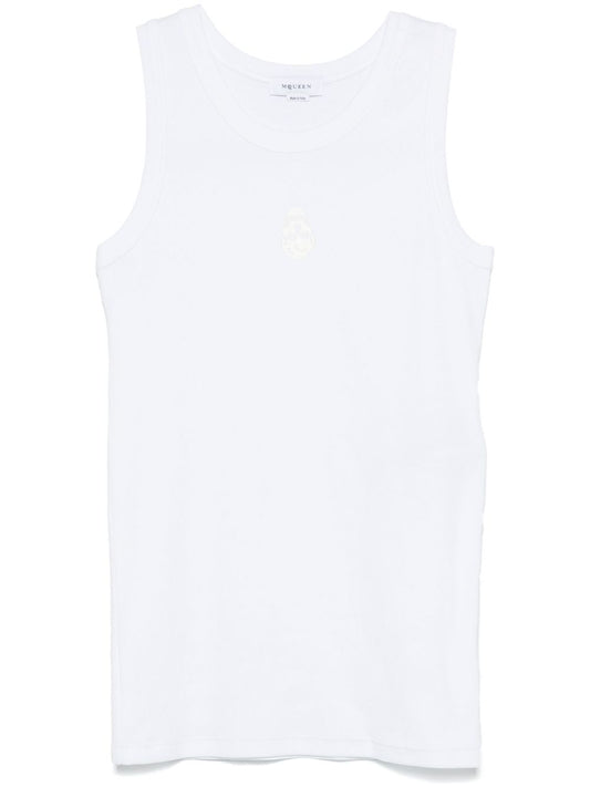 Alexander McQueen Skull-embroidered tank top