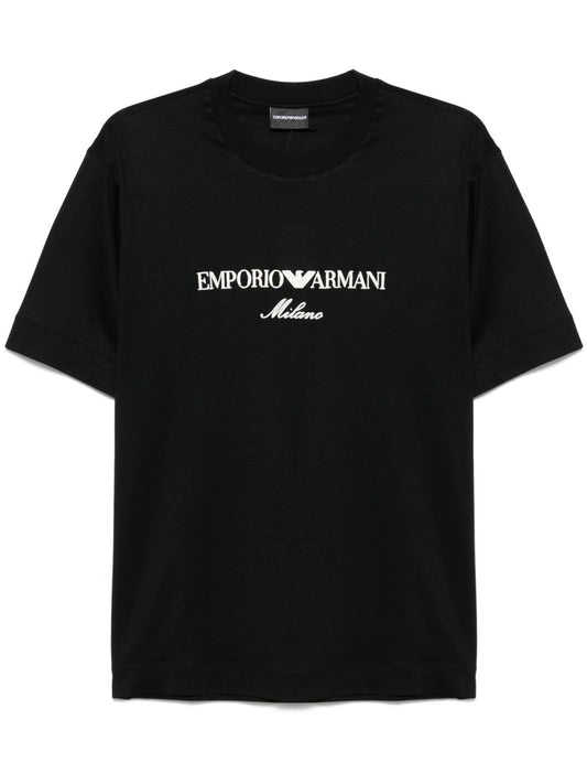 Emporio Armani ASV logo embroidery T-shirt