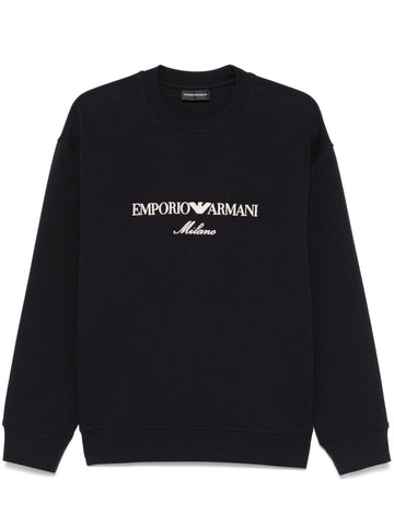 Emporio Armani ASV Double-jersey sweatshirt with logo embroidery