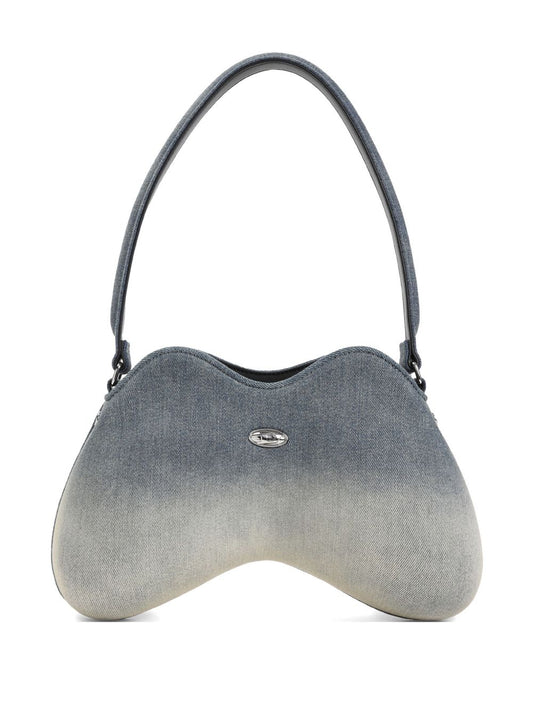 Diesel double-d denim shoulder bag