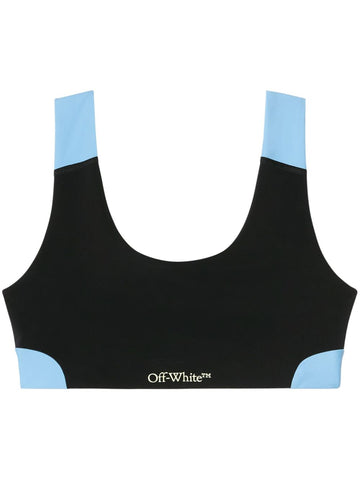 Off White Bra With Colour-Block Design