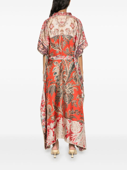 Pierre Louis Mascia Printed Silk Kaftan