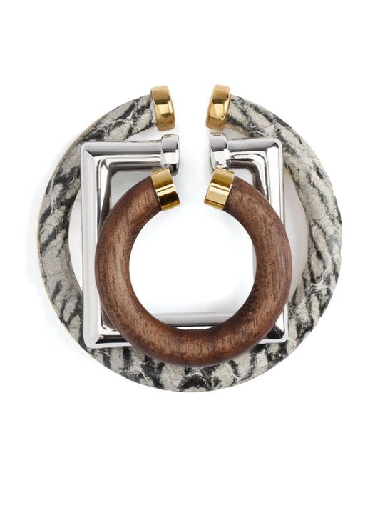 Jacquemus Trio of geometric ear-cuffs.