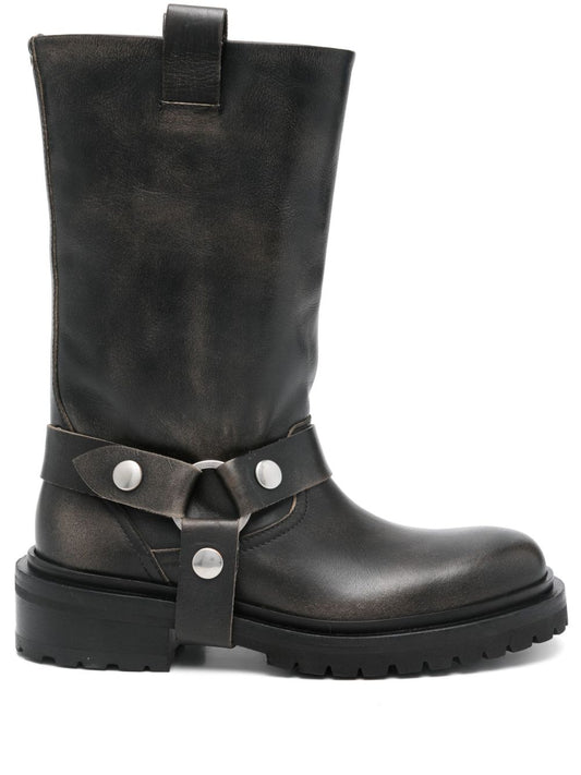 Golden Goose leather biker boots