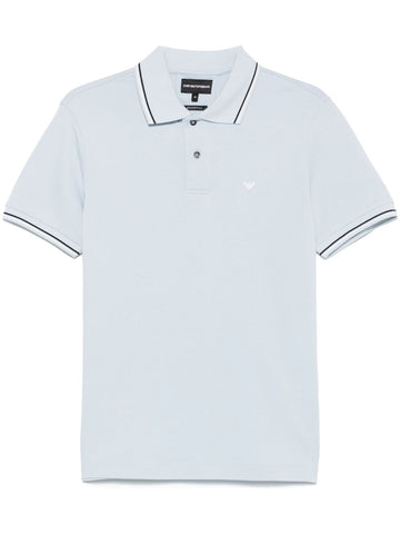 Emporio Armani logo print cotton polo