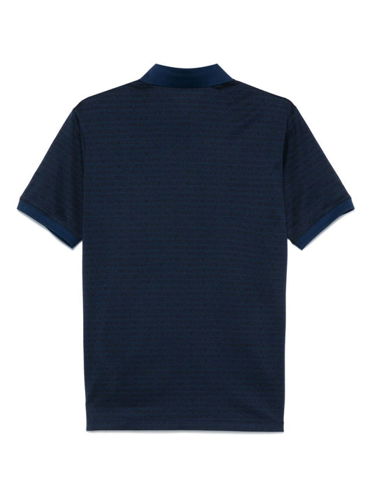 Emporio Armani Allover Logo Cotton Polo Shirt
