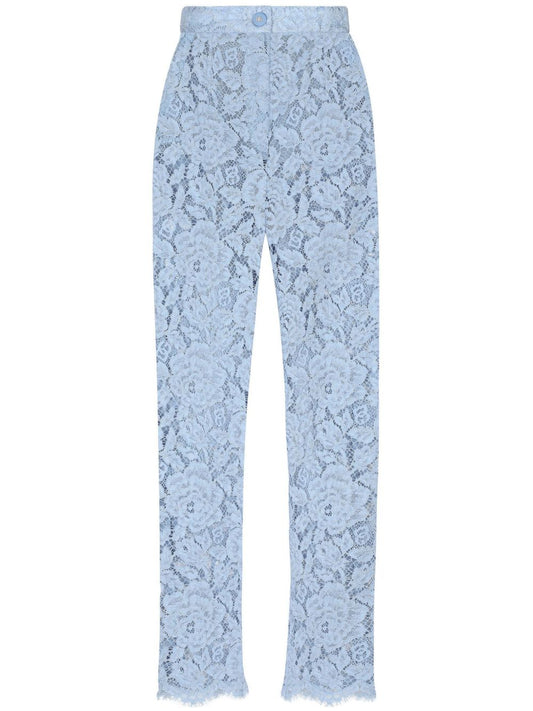 Dolce & Gabbana Embroidered Lace Trousers