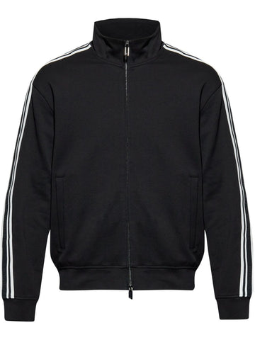 Emporio Armani Full zip jersey sweatshirt with ASV logo bands