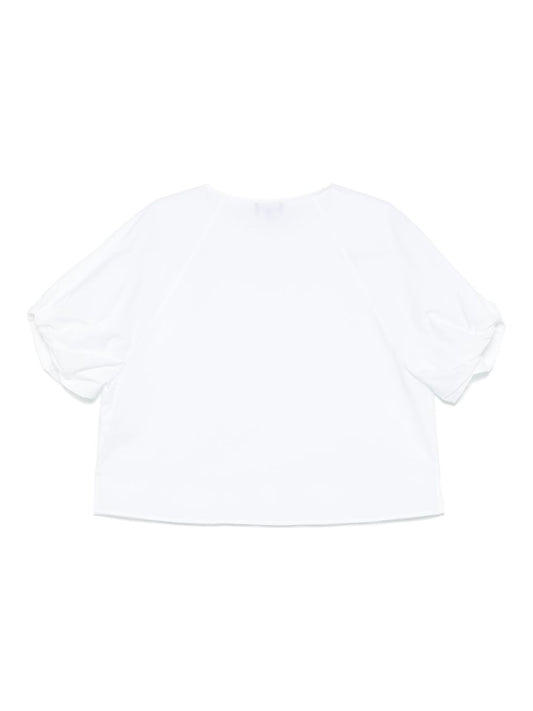 Emporio Armani twist-detailed blouse