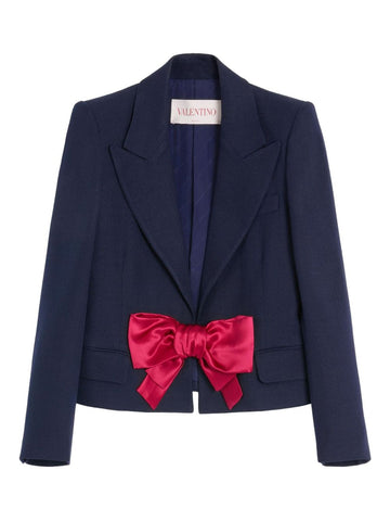 Valentino Bow-detail single-breasted blazer