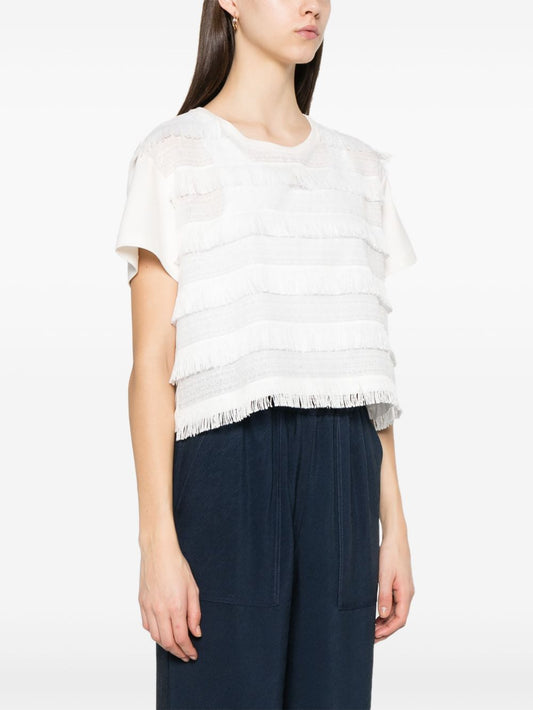 Emporio Armani T-shirt with fringes
