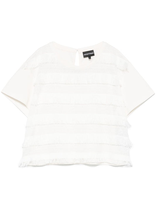 Emporio Armani T-shirt with fringes