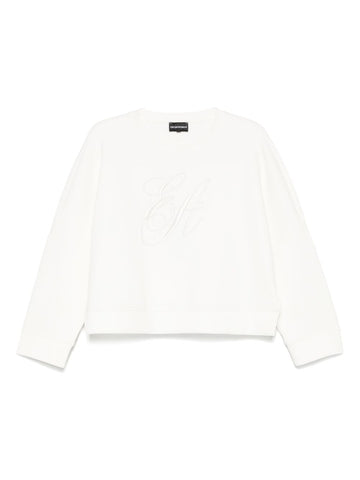 Emporio Armani Double jersey sweatshirt with EA logo embroidery