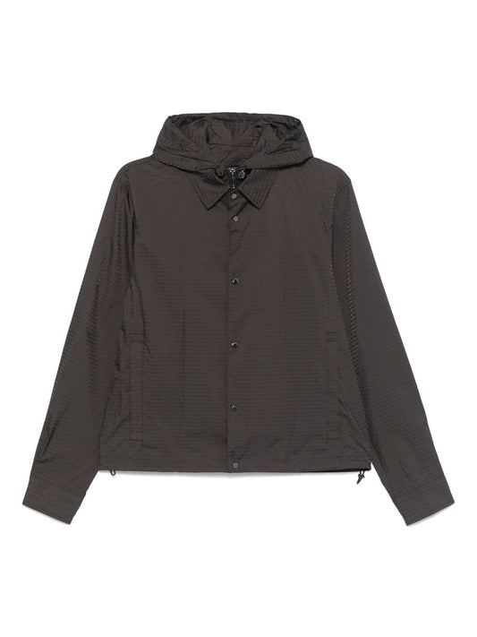Emporio Armani Blouson with internal nylon bib jacquard all-over lettering