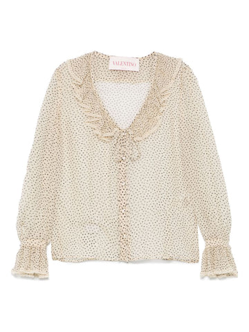 Valentino Plus-de-pois Print Light Georgette Shirt