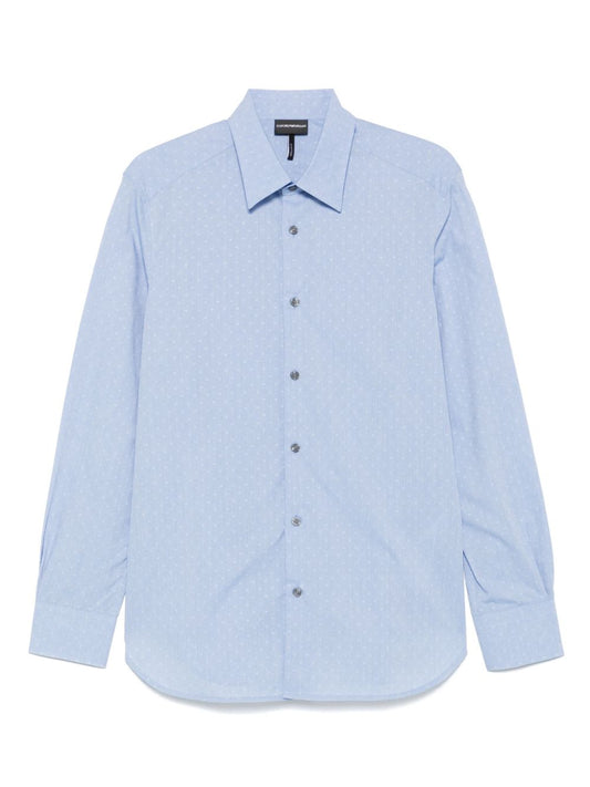 Emporio Armani Shirts Clear Blue
