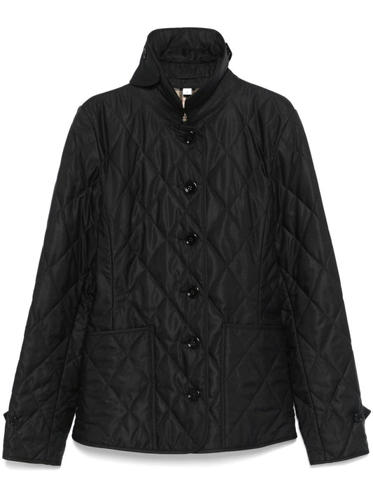 Burberry Tailored jacket with quilted high collar