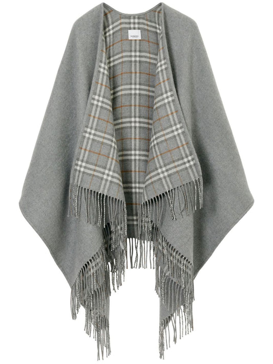 Burberry Vintage Check Reversible Wool Cape