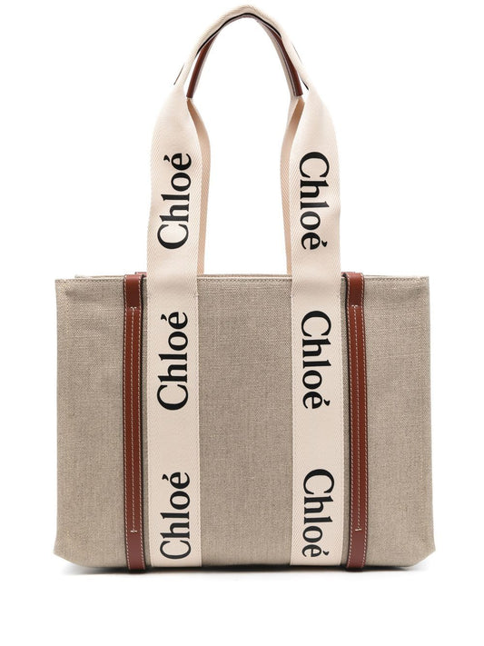Chloé Woody canvas medium tote bag