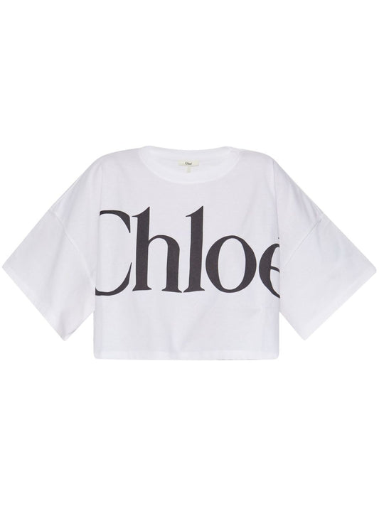 Chloé Logo-print crop top